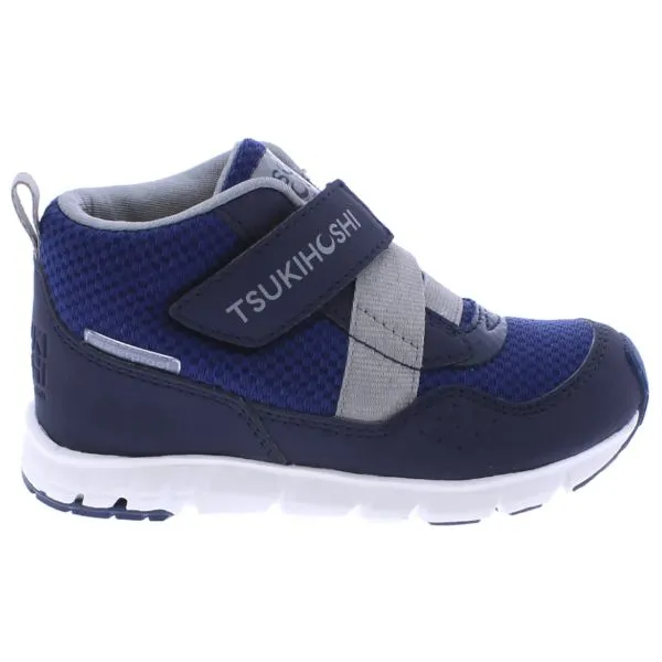 Tsukihoshi Tokyo Boys 100% Waterproof Lightweight Sneaker - Navy Gray |Machine Washable Kids & Toddler Casual Shoes