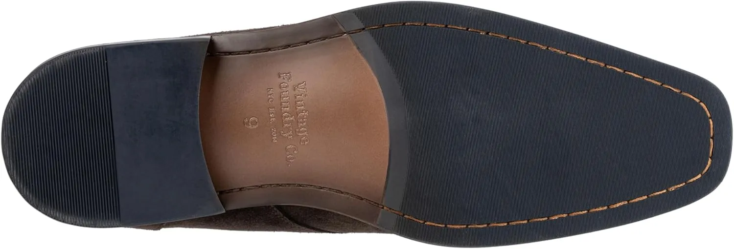 VINTAGE FOUNDRY CO. EST. 2014 Mens Aldwin Chukka, Square Toe Boots, Polyester Lining, Flats Rubber Outsole