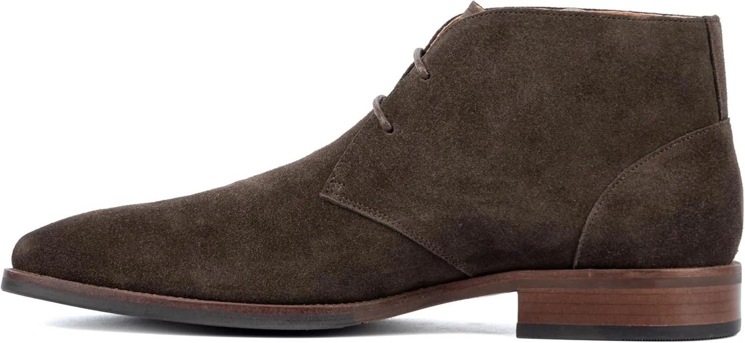 VINTAGE FOUNDRY CO. EST. 2014 Mens Aldwin Chukka, Square Toe Boots, Polyester Lining, Flats Rubber Outsole