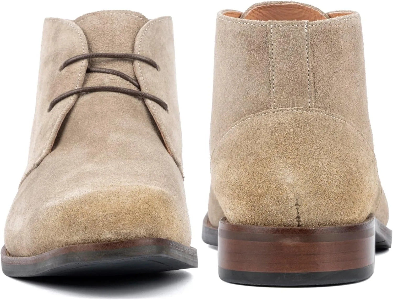VINTAGE FOUNDRY CO. EST. 2014 Mens Aldwin Chukka, Square Toe Boots, Polyester Lining, Flats Rubber Outsole