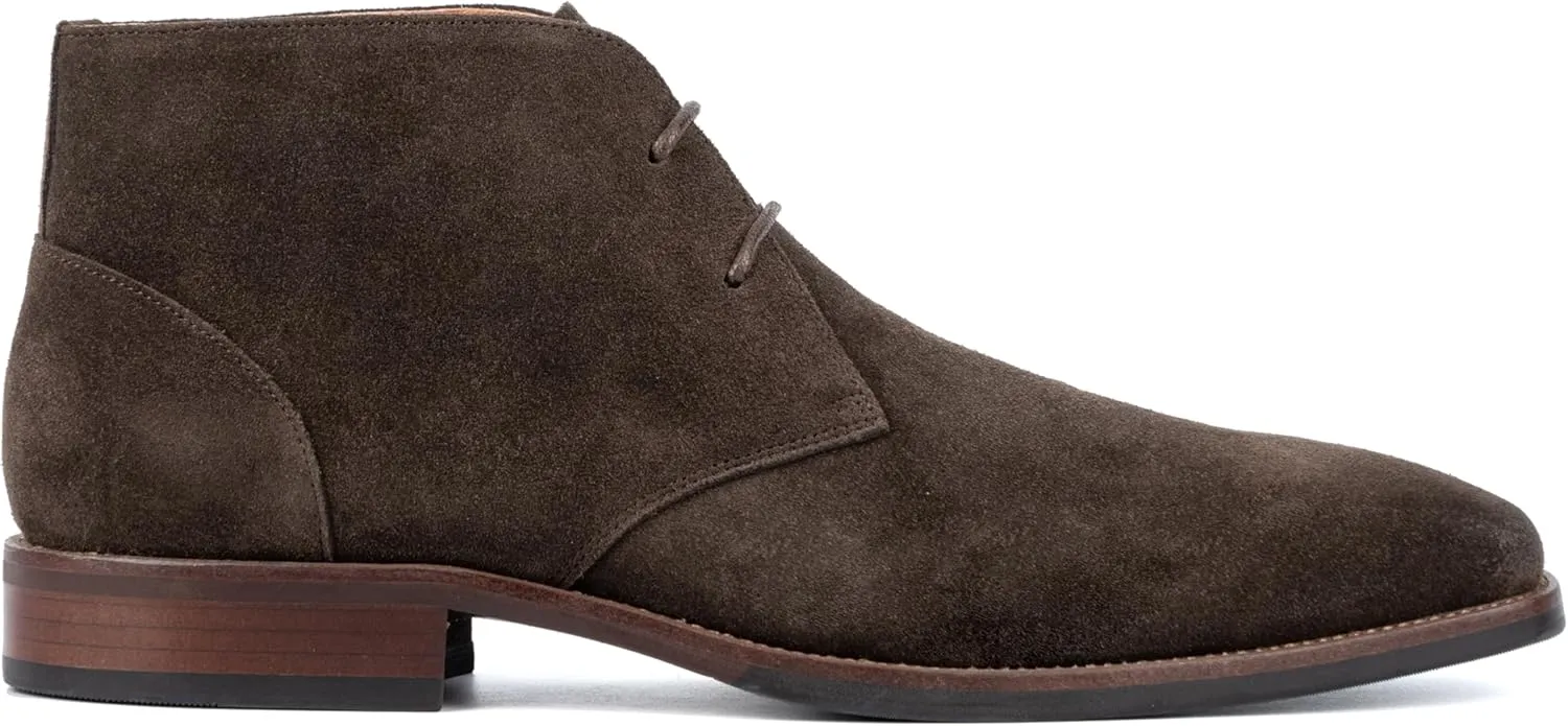 VINTAGE FOUNDRY CO. EST. 2014 Mens Aldwin Chukka, Square Toe Boots, Polyester Lining, Flats Rubber Outsole