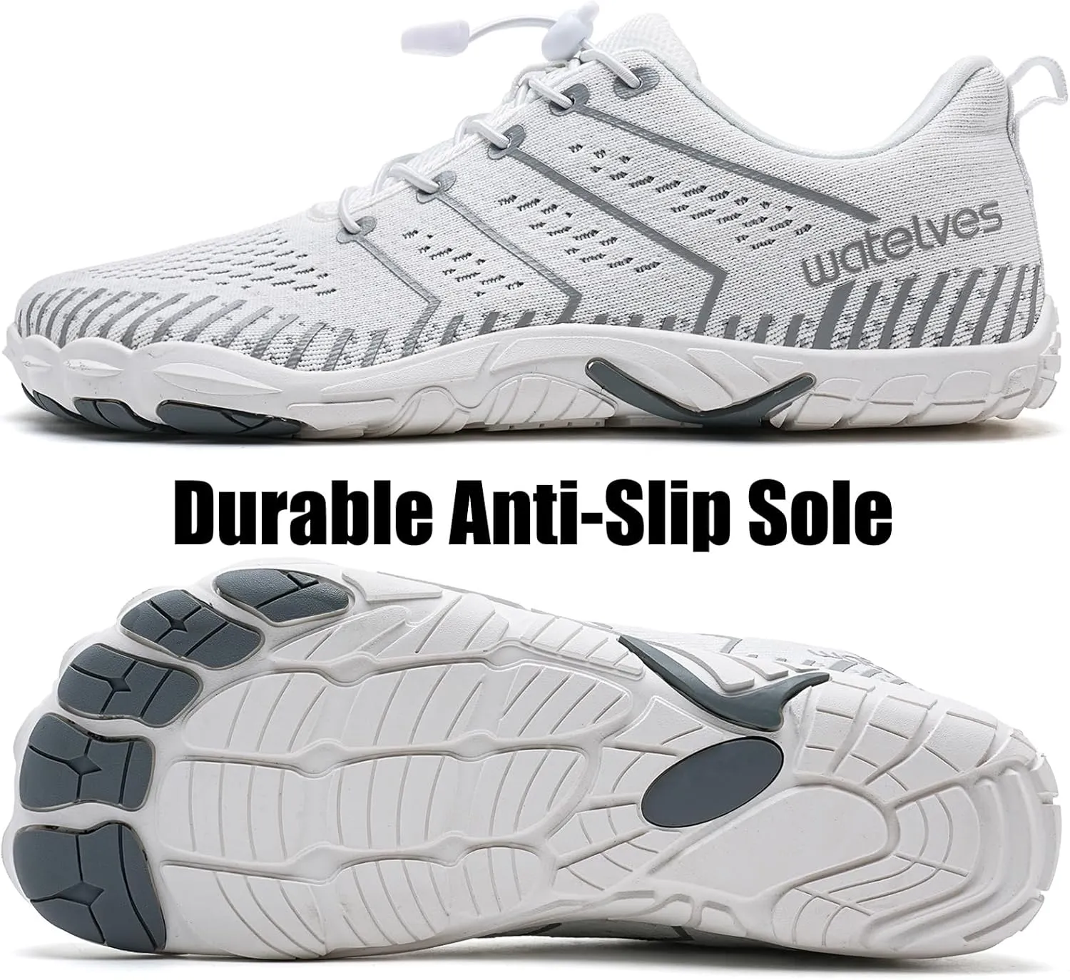 WateLves Barefoot Water Shoes Women Men Anti Slip Wide Toe Breathable Walking Shoes Minimalist Zero Drop Sneakers for Beach Travel Hiking