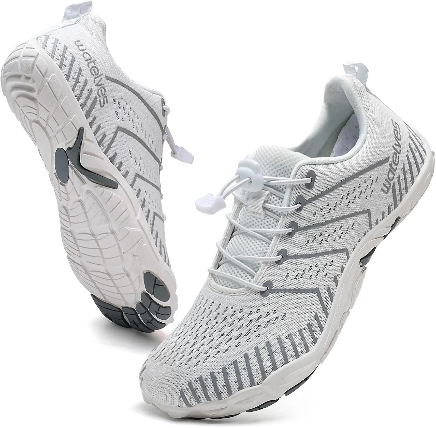 WateLves Barefoot Water Shoes Women Men Anti Slip Wide Toe Breathable Walking Shoes Minimalist Zero Drop Sneakers for Beach Travel Hiking