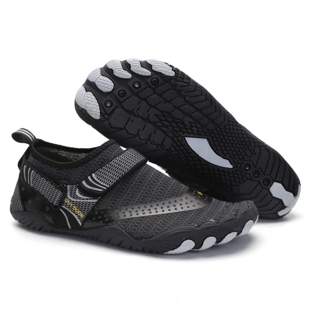Water Shoes Men Women Barefoot Quick Dry Aqua Sports Shoes - Black Size EU47 = US12