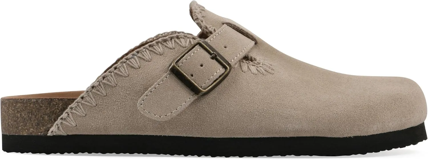 WHITE MOUNTAIN Women's Bendees Contrast-Stitched Signature Comfort-Molded Footbed Clog
