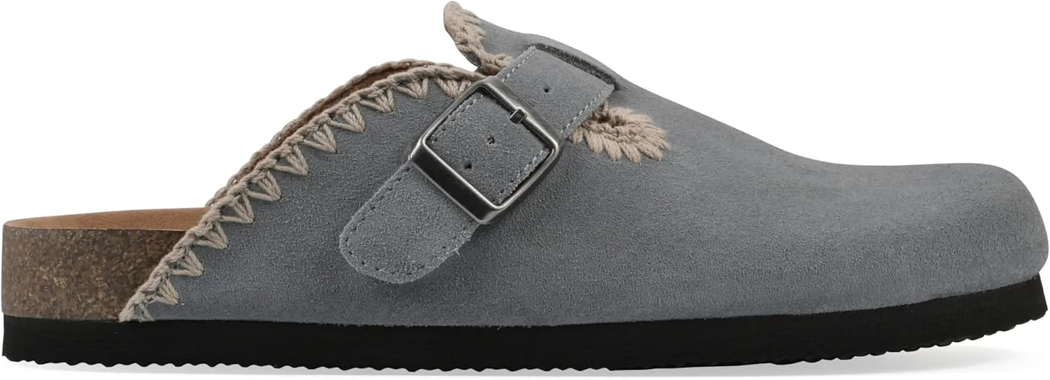 WHITE MOUNTAIN Women's Bendees Contrast-Stitched Signature Comfort-Molded Footbed Clog