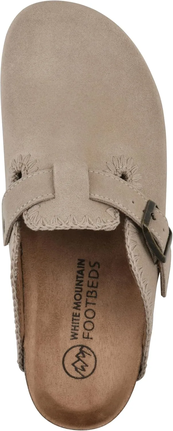 WHITE MOUNTAIN Women's Bendees Contrast-Stitched Signature Comfort-Molded Footbed Clog