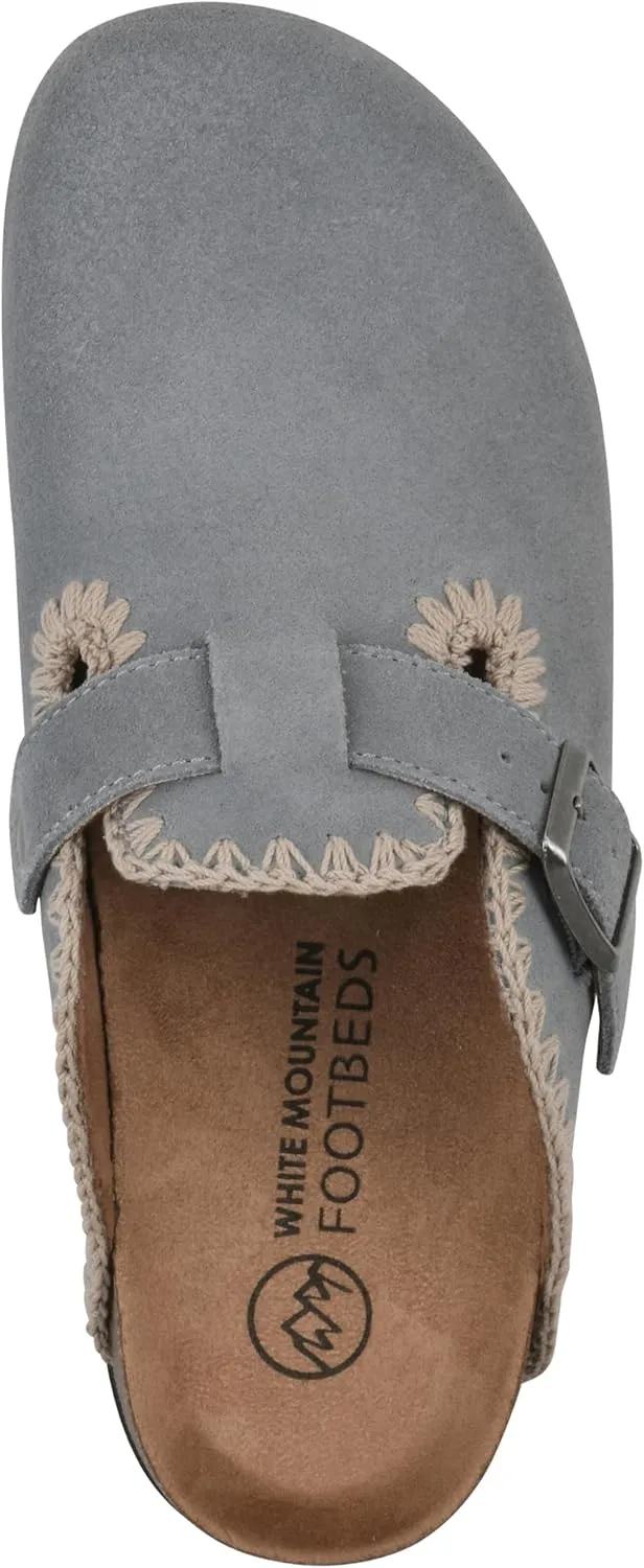 WHITE MOUNTAIN Women's Bendees Contrast-Stitched Signature Comfort-Molded Footbed Clog