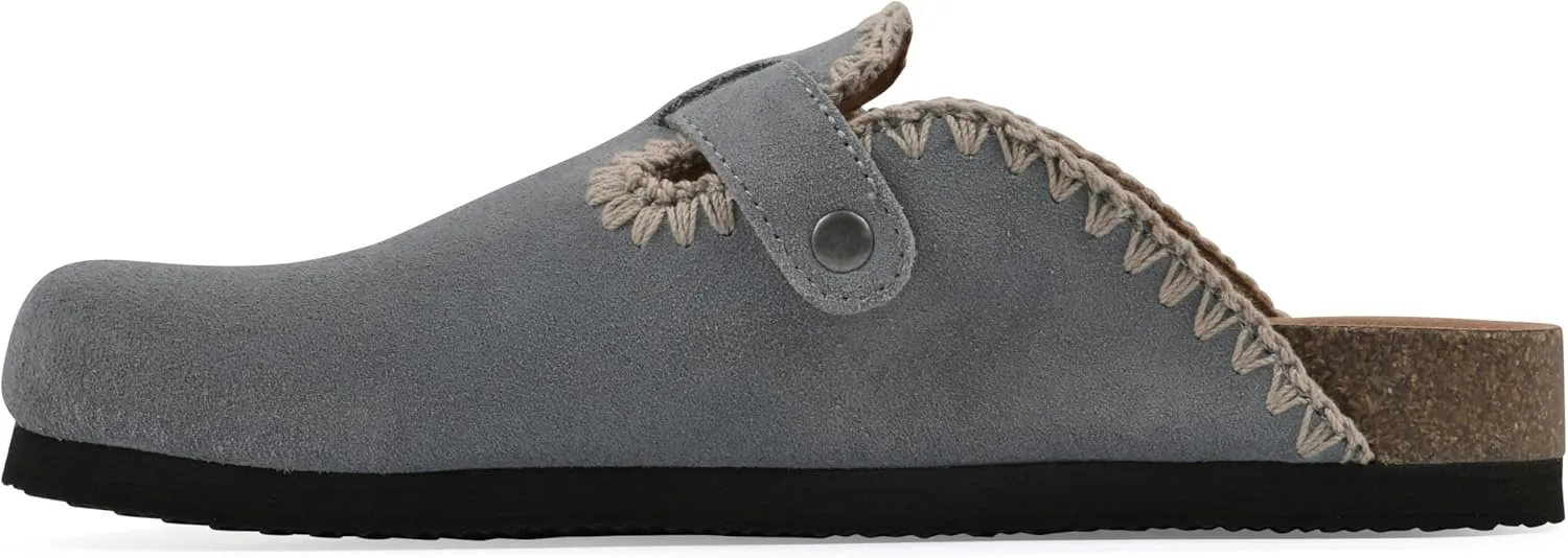 WHITE MOUNTAIN Women's Bendees Contrast-Stitched Signature Comfort-Molded Footbed Clog