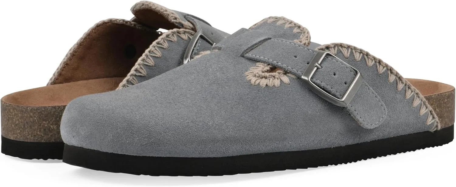 WHITE MOUNTAIN Women's Bendees Contrast-Stitched Signature Comfort-Molded Footbed Clog
