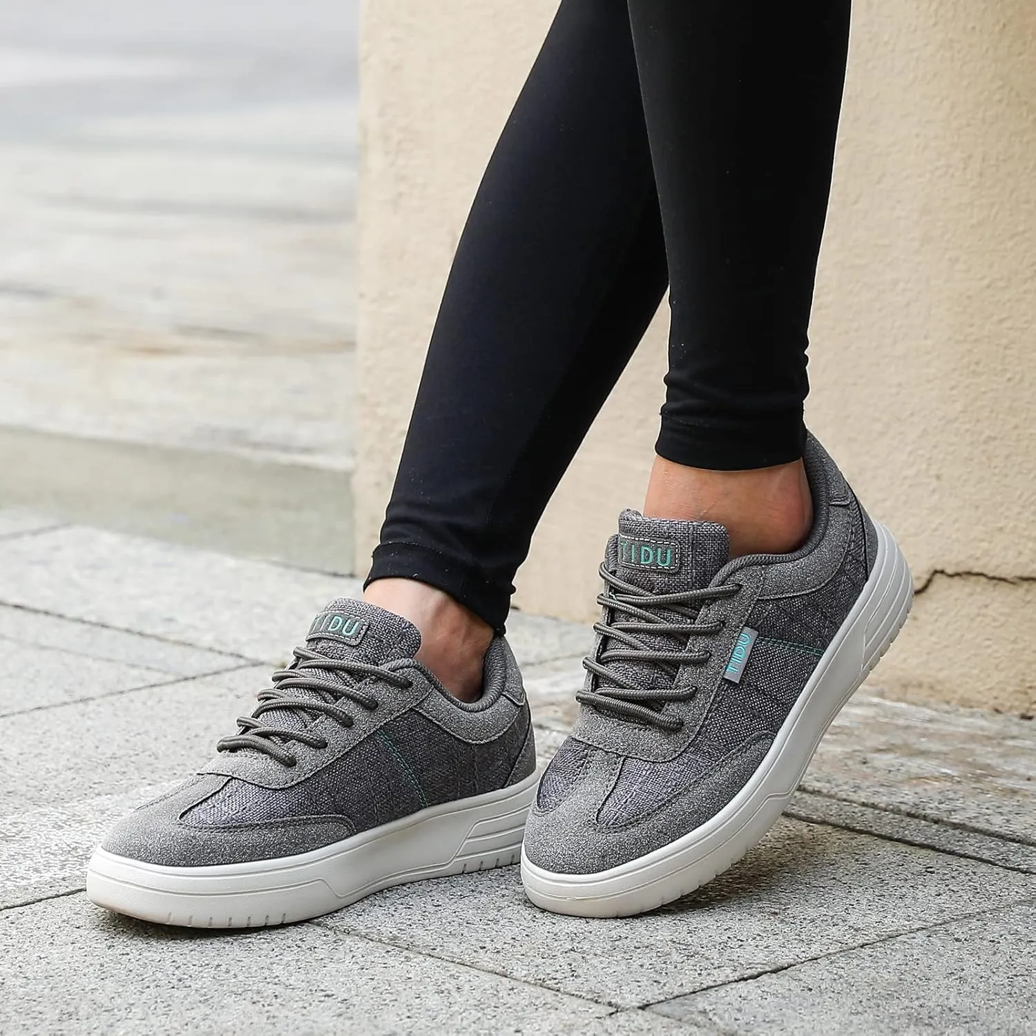 Women's Orthopedic Walking Shoes with Arch Support Comfortable Canvas Fashion Sneakers for Plantar Fasciitis Flat Feet Pain Relief