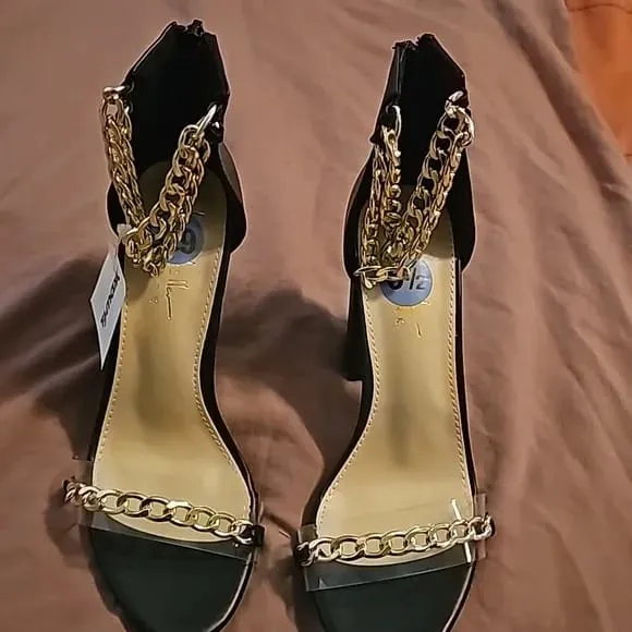 Women's Square Heel Fish Mouth Sandals   S990149