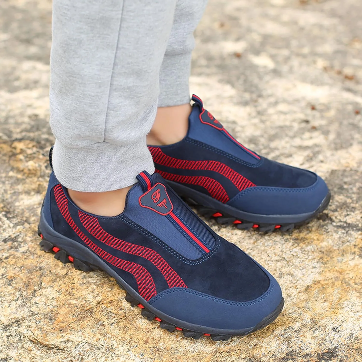Women's Thick Sole Orthopedic Walking Loafers Breathable Lightweight Slip On Casual Sneakers with Arch Support Outdoor Non-Slip Hiking Shoes