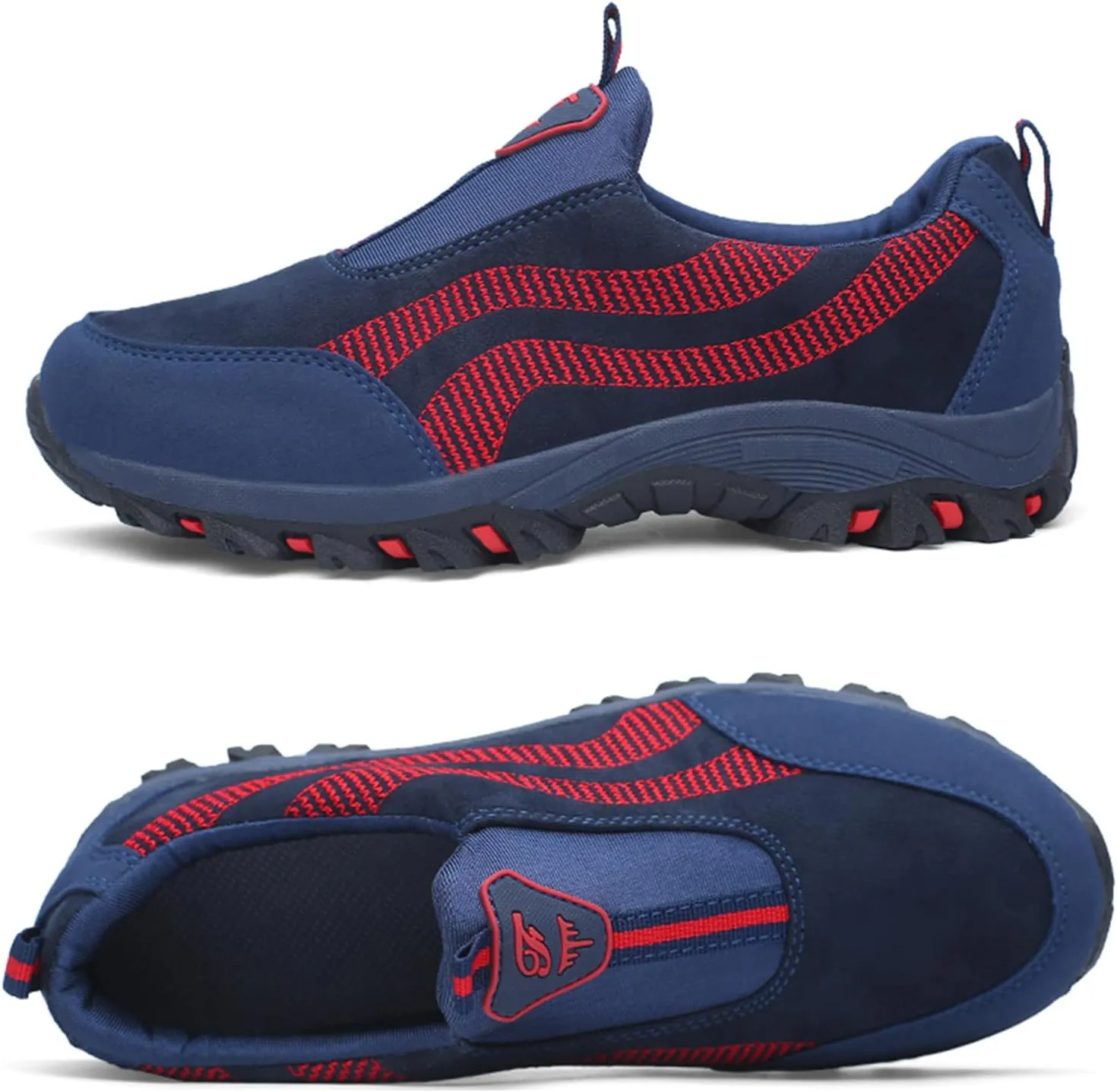 Women's Thick Sole Orthopedic Walking Loafers Breathable Lightweight Slip On Casual Sneakers with Arch Support Outdoor Non-Slip Hiking Shoes