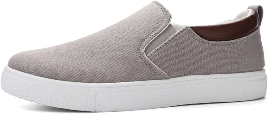 YAXE Men's Slip On Canvas Loafers Casual Skateboarding Shoes