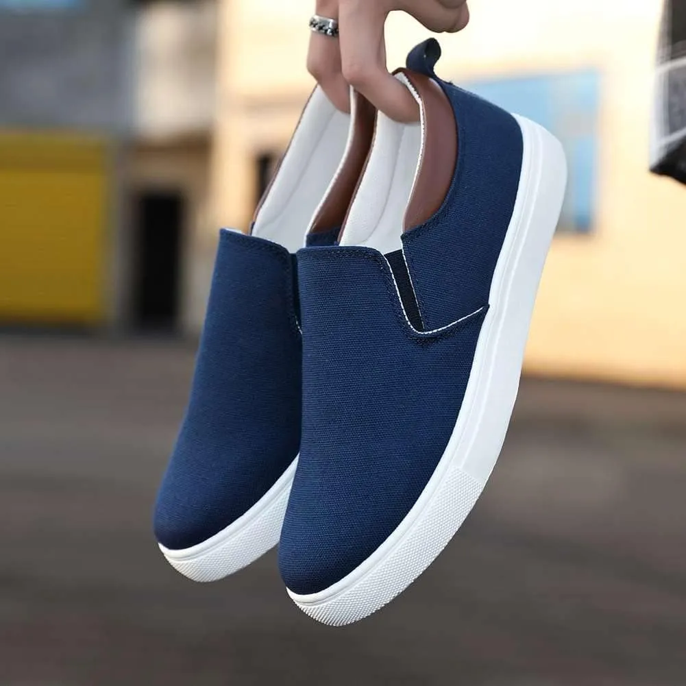 YAXE Men's Slip On Canvas Loafers Casual Skateboarding Shoes