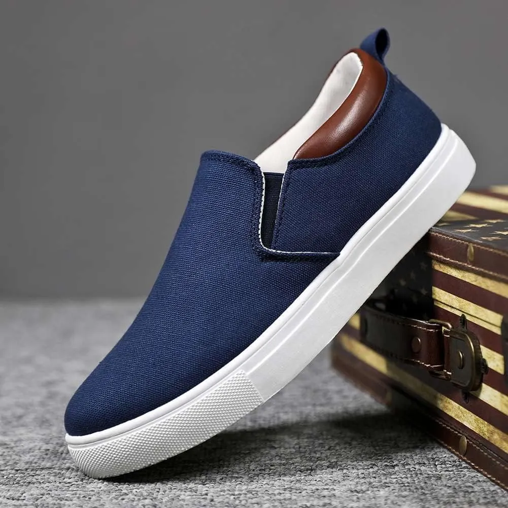 YAXE Men's Slip On Canvas Loafers Casual Skateboarding Shoes