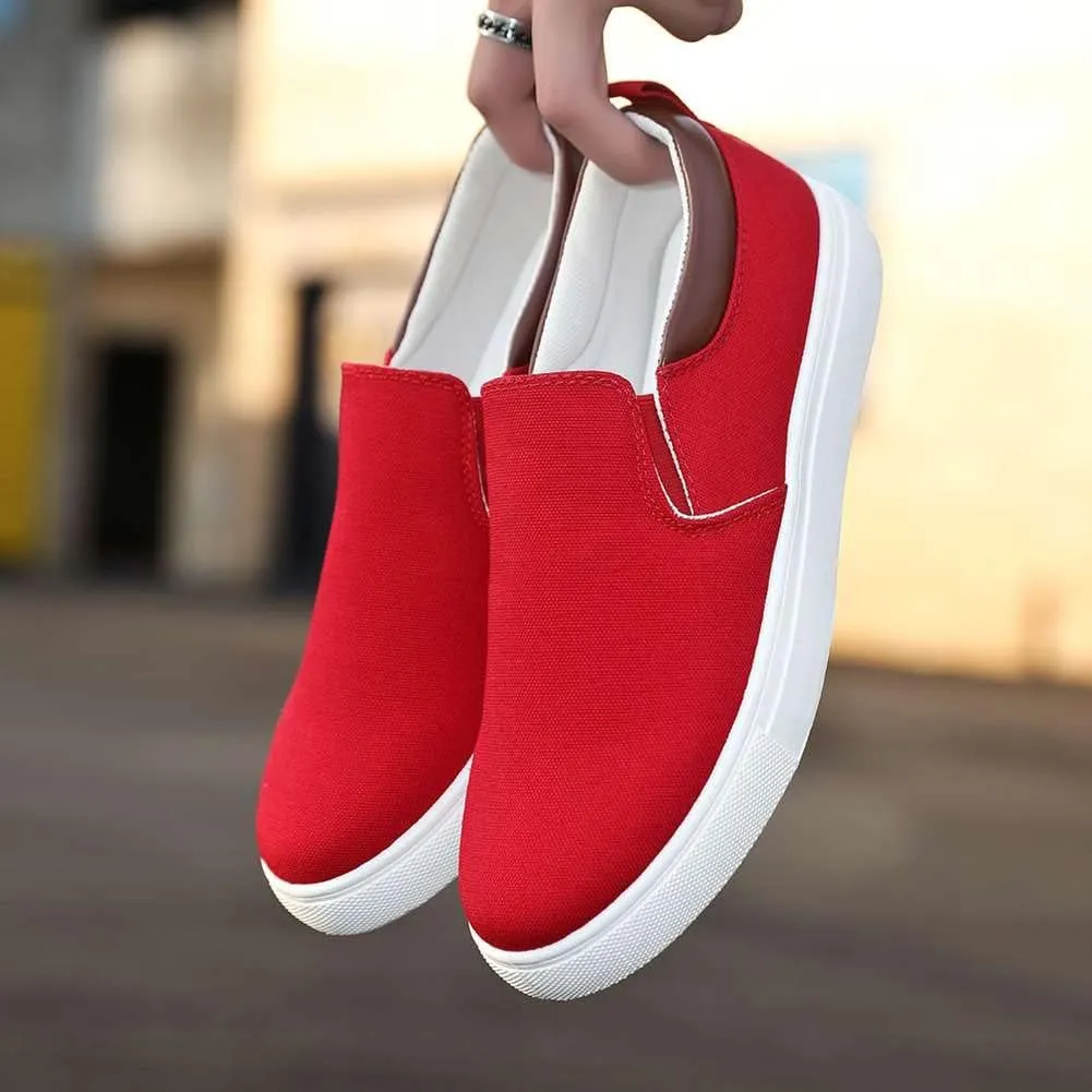 YAXE Men's Slip On Canvas Loafers Casual Skateboarding Shoes