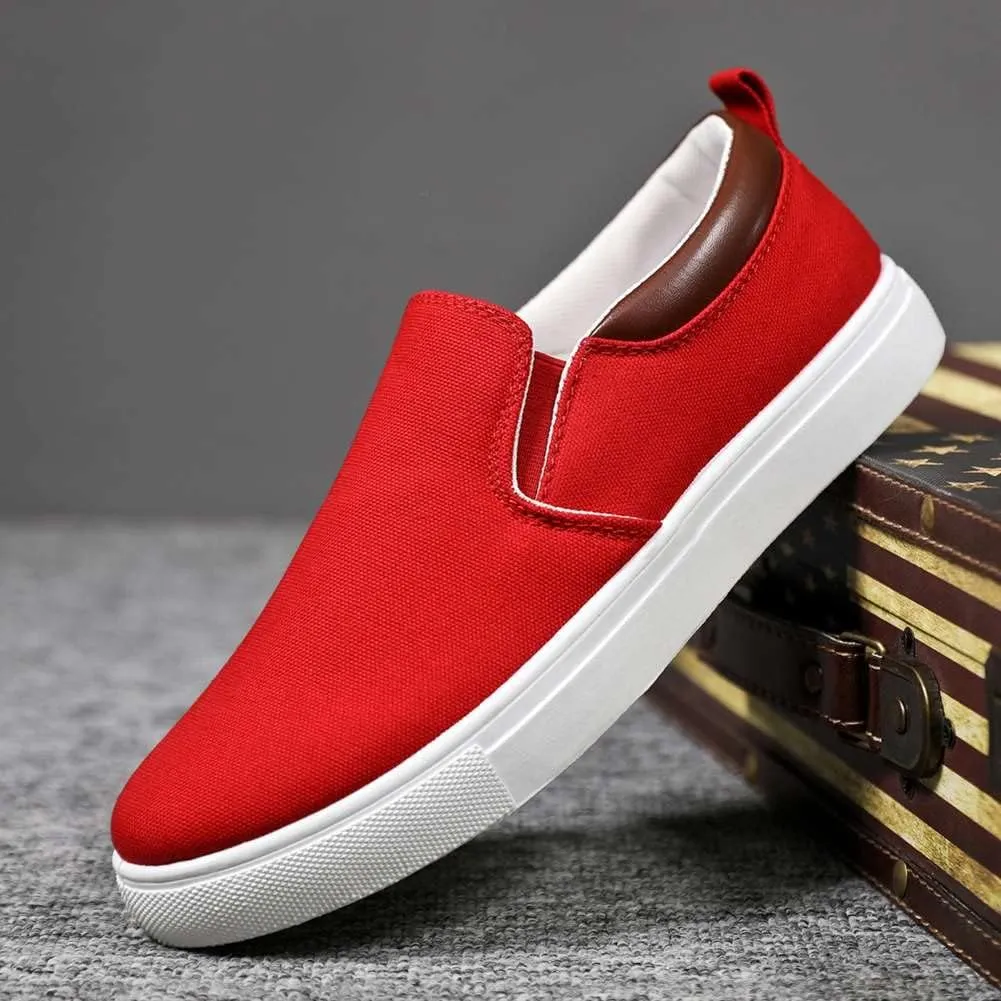 YAXE Men's Slip On Canvas Loafers Casual Skateboarding Shoes