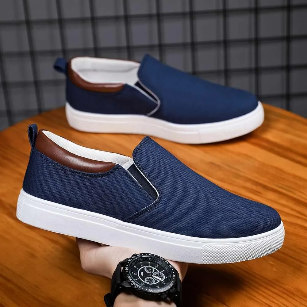 YAXE Men's Slip On Canvas Loafers Casual Skateboarding Shoes