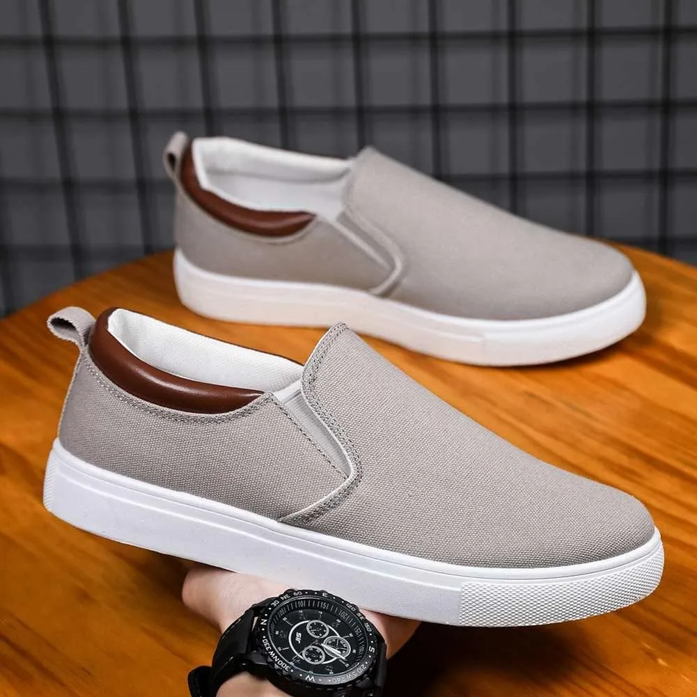 YAXE Men's Slip On Canvas Loafers Casual Skateboarding Shoes