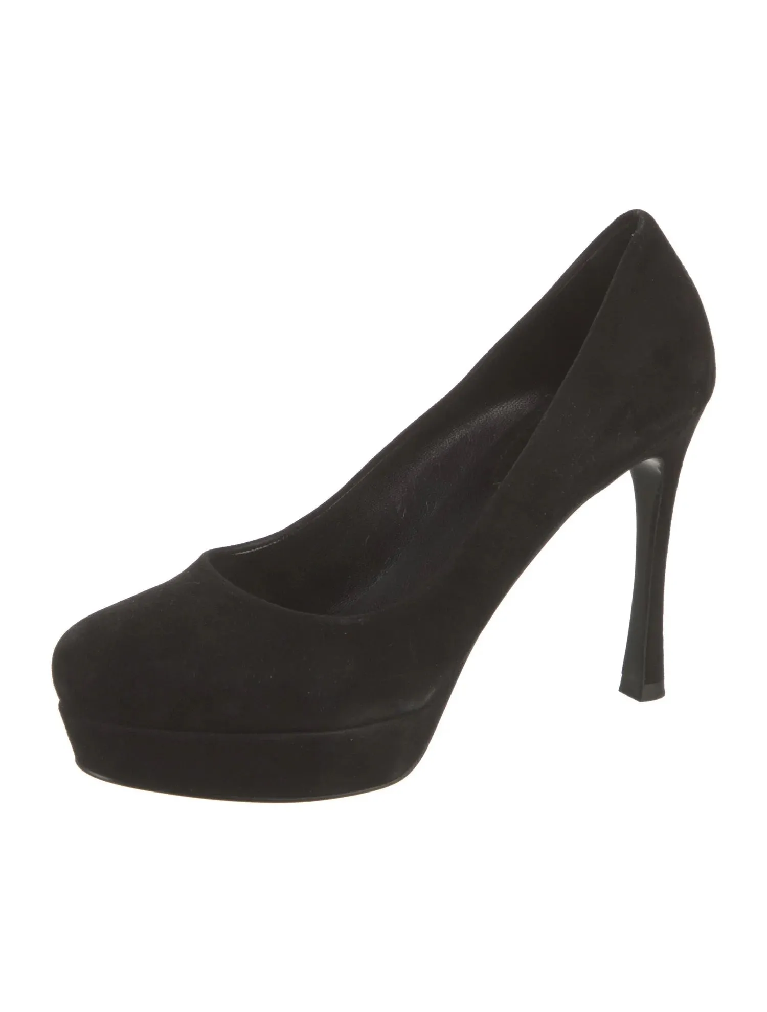 YVES SAINT LAURENT SUEDE PLATFORM PUMPS