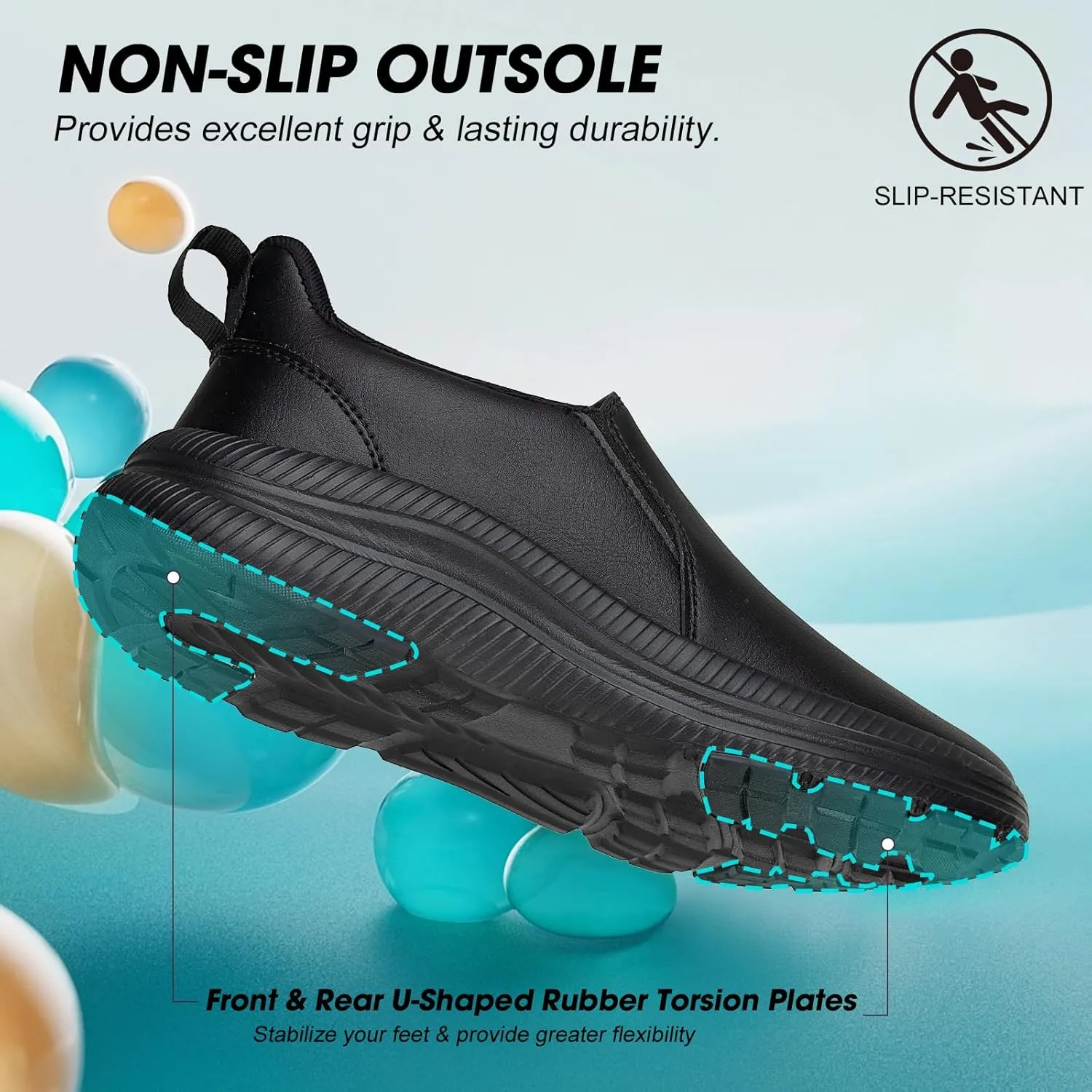 ZOVE Wide Toe Box Shoes Women Wide Width Waterproof Leather Hands Free Nursing Sneakers Ultra Light Extra Wide Walking Sneakers Non-Slip Chef Diabetes Nurse Work Shoes